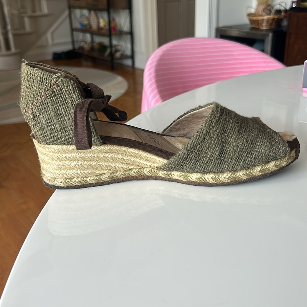 Women’s Ugg Delmar Espadrille Wedge Lace Up Sandal - Picture 6 of 9